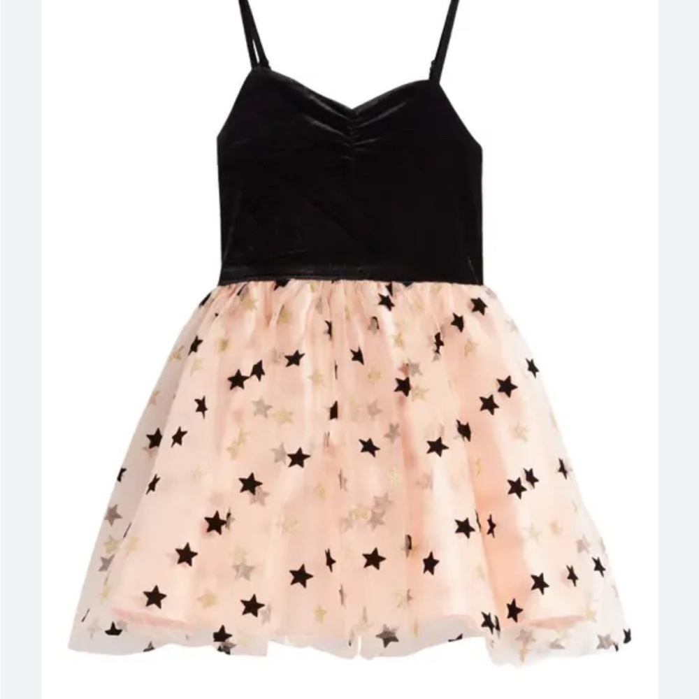 Zunie Black and Pink Star Tulle Dress